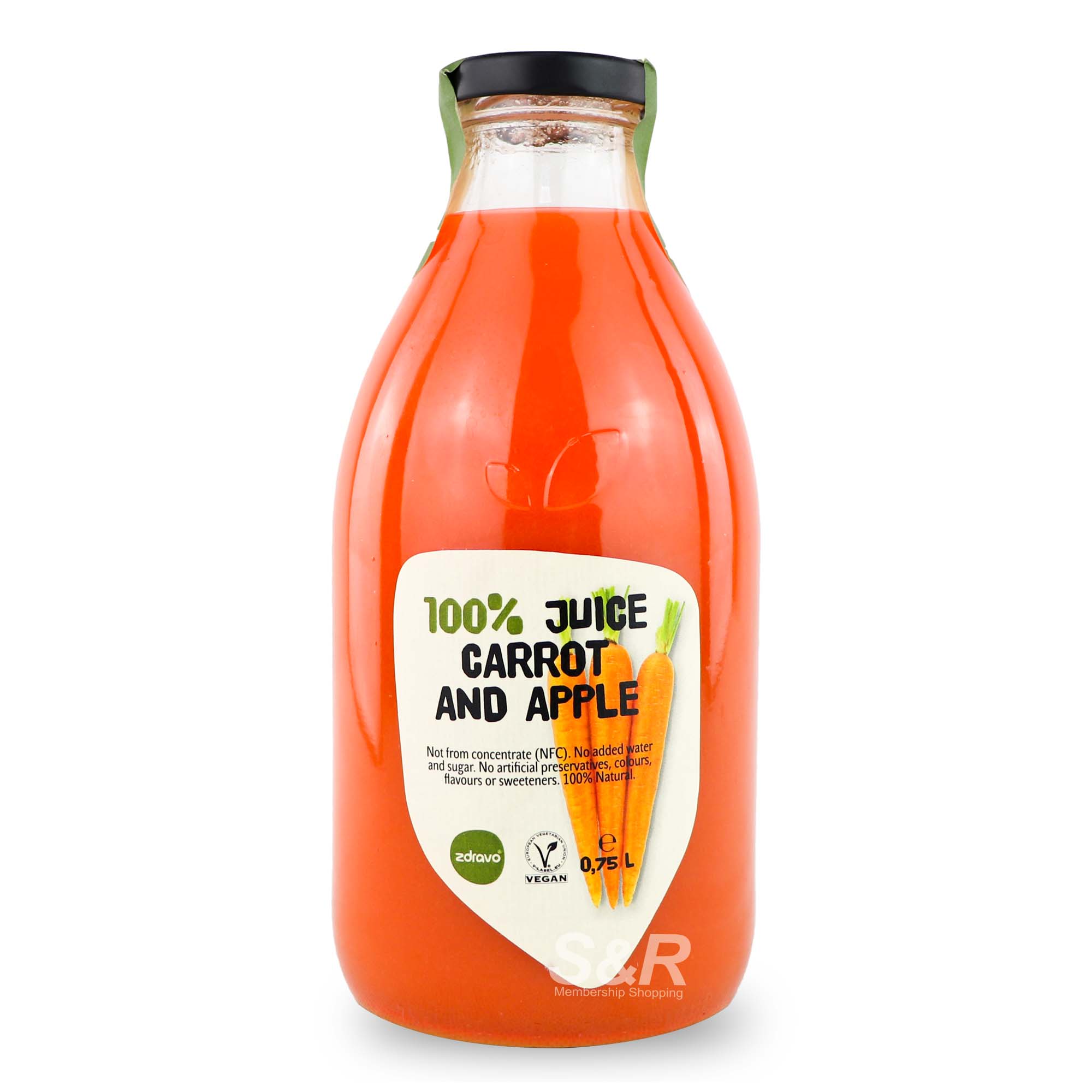 Zdravo Organic 100% Carrot And Apple Juice 750mL